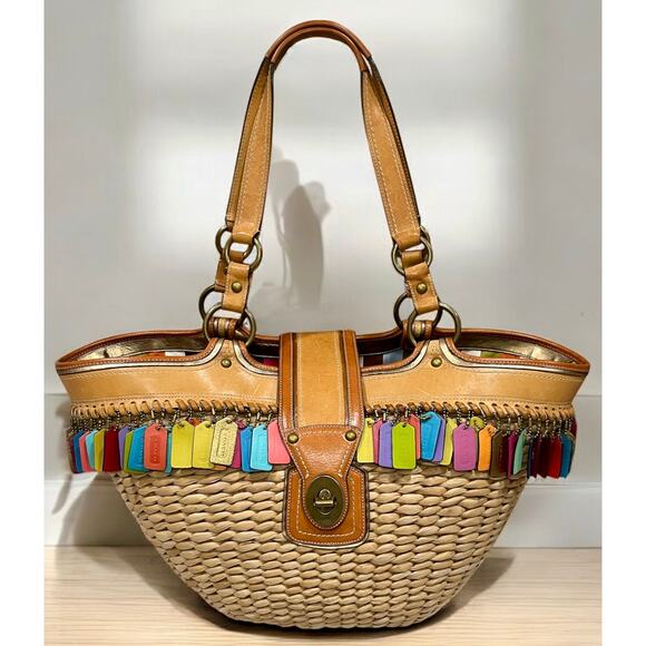 Y2K Coach 10759 Limited Edition Lily Straw Basket Bag - Picture 15 of 15